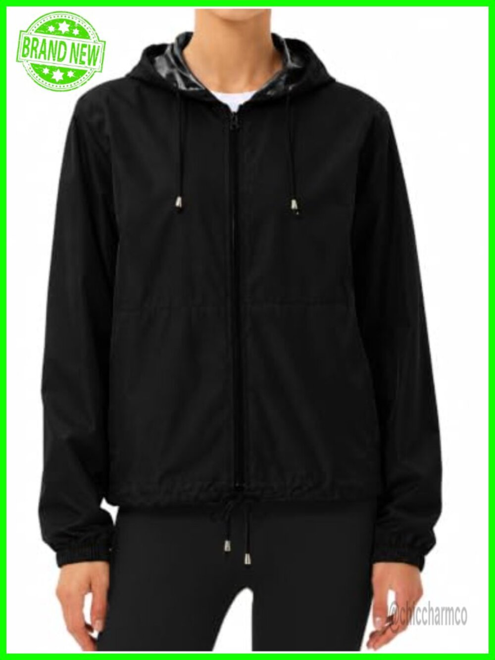 Womens Waterproof Packable Rain Jacket Windbreaker Hooded Ultralight
